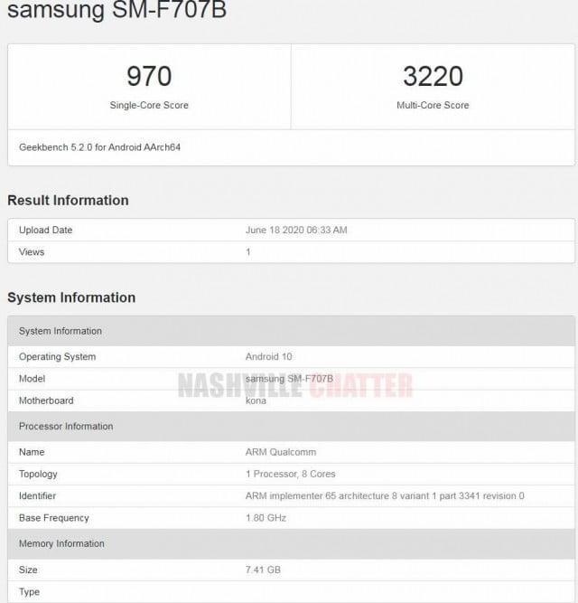 بنچمارک گوشی Galaxy Z Flip 5G با مشخصات جدید در GeekBench دیده شد