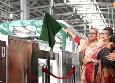 ببینید ، افتتاح نخستین خط مترو بنگلادش با حضور شیخ حسینه